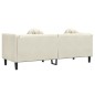 vidaXL Sofa mit Kissen 3-Sitzer Creme Samt vidaXL Sofa mit Kissen 3-Sitzer Creme Samt
