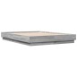 vidaXL Bettgestell Grau Sonoma 135x190 cm Holzwerkstoff vidaXL Bettgestell Grau Sonoma 135x190 cm Holzwerkstoff