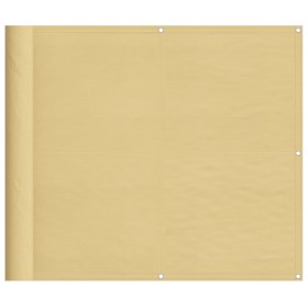 vidaXL Balkon-Sichtschutz Sandfarben 90x500 cm 100% Polyester-Oxford