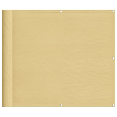 vidaXL Balkon-Sichtschutz Sandfarben 90x500 cm 100% Polyester-Oxford