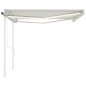 Automatische Markise mit LED & Windsensor 4,5x3 m Cremeweiß Automatische Markise mit LED & Windsensor 4,5x3 m Cremeweiß