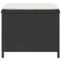 vidaXL Gartenhocker mit Kissen 4 Stk. Schwarz 40x40x35 cm Poly Rattan vidaXL Gartenhocker mit Kissen 4 Stk. Schwarz 40x40x35 cm Poly Rattan