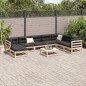 vidaXL 9-tlg. Garten-Sofagarnitur Massivholz Kiefer vidaXL 9-tlg. Garten-Sofagarnitur Massivholz Kiefer