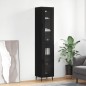 Highboard Schwarz 34,5x34x180 cm Holzwerkstoff Highboard Schwarz 34,5x34x180 cm Holzwerkstoff