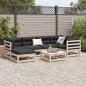 vidaXL 7-tlg. Garten-Sofagarnitur mit Kissen Massivholz Kiefer vidaXL 7-tlg. Garten-Sofagarnitur mit Kissen Massivholz Kiefer