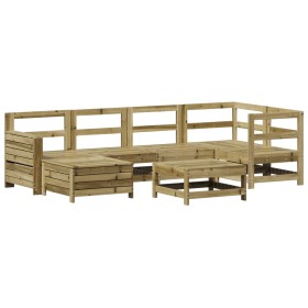 vidaXL 7-tlg. Garten-Sofagarnitur Kiefernholz Imprägniert