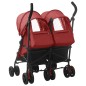 vidaXL Geschwisterwagen Rot Stahl vidaXL Geschwisterwagen Rot Stahl