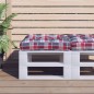 vidaXL Palettenkissen Rot Karomuster 58x58x10 cm Stoff vidaXL Palettenkissen Rot Karomuster 58x58x10 cm Stoff