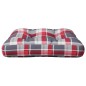 vidaXL Palettenkissen Rot Karomuster 58x58x10 cm Stoff vidaXL Palettenkissen Rot Karomuster 58x58x10 cm Stoff