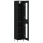 Highboard Schwarz 34,5x34x180 cm Holzwerkstoff Highboard Schwarz 34,5x34x180 cm Holzwerkstoff