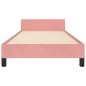 vidaXL Bettgestell mit Kopfteil Rosa 90x200 cm Samt vidaXL Bettgestell mit Kopfteil Rosa 90x200 cm Samt