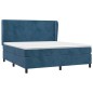 vidaXL Boxspringbett mit Matratze Dunkelblau 180x200 cm Samt vidaXL Boxspringbett mit Matratze Dunkelblau 180x200 cm Samt