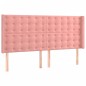 vidaXL Boxspringbett mit Matratze Rosa 180x200 cm Samt vidaXL Boxspringbett mit Matratze Rosa 180x200 cm Samt