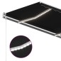 Gelenkarmmarkise Einziehbar mit LED 4x3,5 m Anthrazit Gelenkarmmarkise Einziehbar mit LED 4x3,5 m Anthrazit