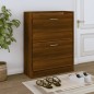 vidaXL Schuhschrank Braun Eichen-Optik 63x24x81 cm Holzwerkstoff vidaXL Schuhschrank Braun Eichen-Optik 63x24x81 cm Holzwerkstoff