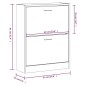 vidaXL Schuhschrank Braun Eichen-Optik 63x24x81 cm Holzwerkstoff vidaXL Schuhschrank Braun Eichen-Optik 63x24x81 cm Holzwerkstoff
