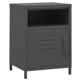 vidaXL Nachttisch Anthrazit 35x35x51 cm Stahl 