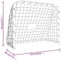 vidaXL Fußballtor mit Netz Weiß 125x96x60 cm Stahl & Polyester vidaXL Fußballtor mit Netz Weiß 125x96x60 cm Stahl & Polyester