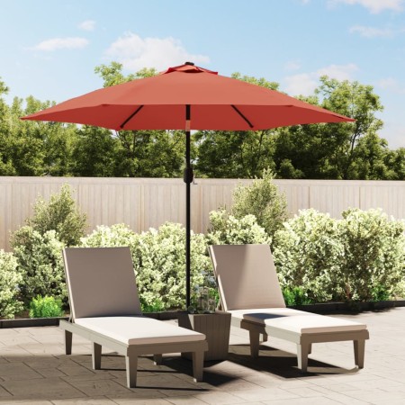 vidaXL Sonnenschirm mit Metall-Mast Terracotta-Rot 300 cm
