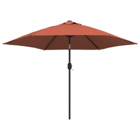 vidaXL Sonnenschirm mit Metall-Mast Terracotta-Rot 300 cm