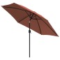 vidaXL Sonnenschirm mit Metall-Mast Terracotta-Rot 300 cm vidaXL Sonnenschirm mit Metall-Mast Terracotta-Rot 300 cm