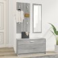 vidaXL 3-tlg. Flurmöbel-Set Grau Sonoma Holzwerkstoff vidaXL 3-tlg. Flurmöbel-Set Grau Sonoma Holzwerkstoff