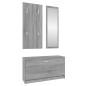vidaXL 3-tlg. Flurmöbel-Set Grau Sonoma Holzwerkstoff vidaXL 3-tlg. Flurmöbel-Set Grau Sonoma Holzwerkstoff