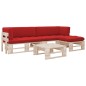 vidaXL 4-tlg. Paletten-Lounge-Set mit Kissen Imprägniertes Kiefernholz vidaXL 4-tlg. Paletten-Lounge-Set mit Kissen Imprägniertes Kiefernholz