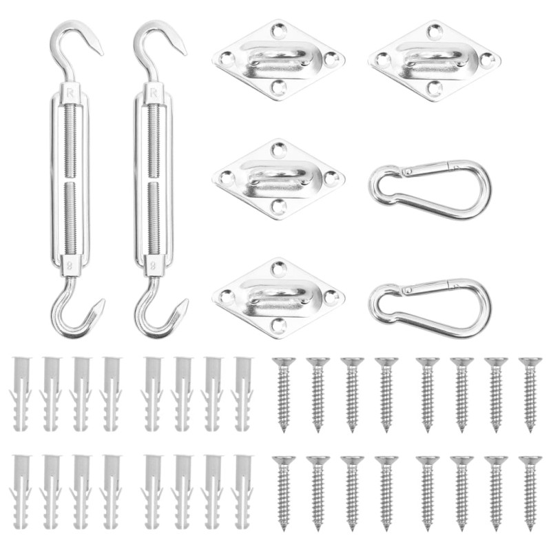 vidaXL 8-tlg. Sonnensegel Zubehör-Set Edelstahl vidaXL 8-tlg. Sonnensegel Zubehör-Set Edelstahl