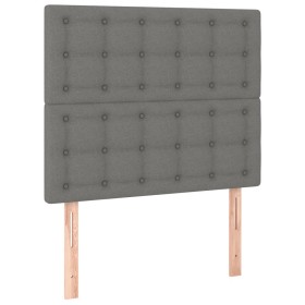 vidaXL Kopfteile 2 Stk. Dunkelgrau 90x5x78/88 cm Stoff
