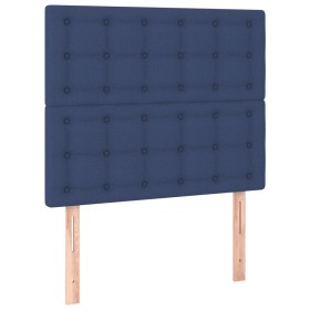 vidaXL Kopfteile 2 Stk. Blau 90x5x78/88 cm Stoff
