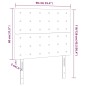 vidaXL Kopfteile 2 Stk. Dunkelblau 90x5x78/88 cm Samt