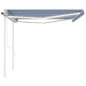 Automatische Markise mit LED & Windsensor 4,5x3,5 m Blau Weiß Automatische Markise mit LED & Windsensor 4,5x3,5 m Blau Weiß