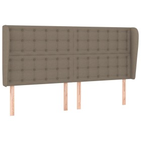 vidaXL Kopfteil mit Ohren Taupe 183x23x118/128 cm Stoff