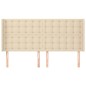 vidaXL Kopfteil mit Ohren Creme 183x16x118/128 cm Stoff