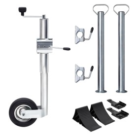 vidaXL Stützrad 60 mm mit 2 Stützrohren und 3 Klemmen