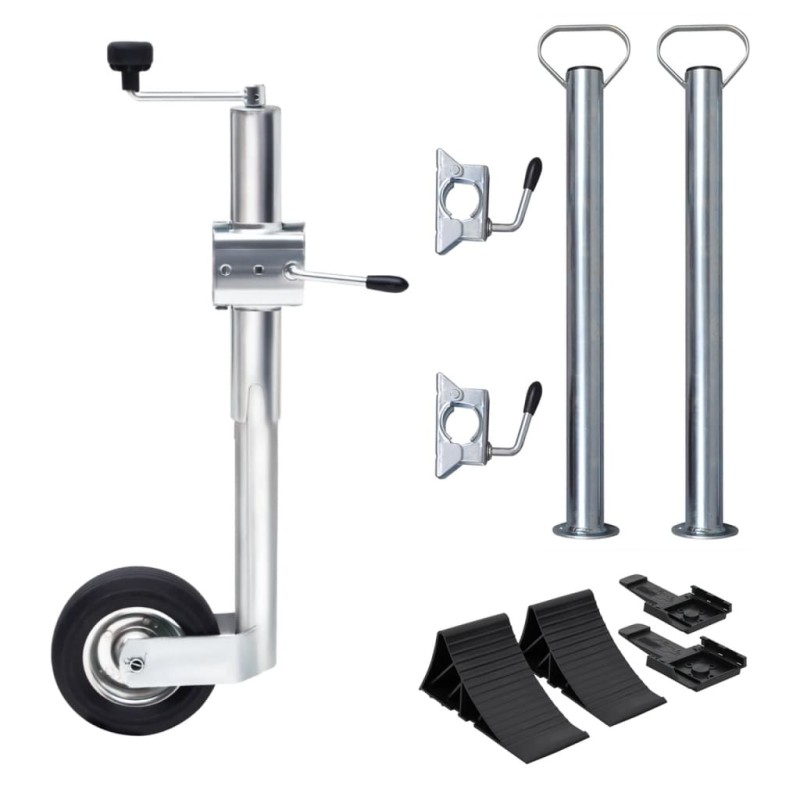 vidaXL Stützrad 60 mm mit 2 Stützrohren und 3 Klemmen vidaXL Stützrad 60 mm mit 2 Stützrohren und 3 Klemmen