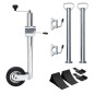 vidaXL Stützrad 60 mm mit 2 Stützrohren und 3 Klemmen vidaXL Stützrad 60 mm mit 2 Stützrohren und 3 Klemmen