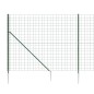 vidaXL Maschendrahtzaun mit Bodenhülsen Grün 1,6x10 m vidaXL Maschendrahtzaun mit Bodenhülsen Grün 1,6x10 m