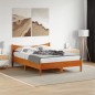 vidaXL Massivholzbett ohne Matratze Wachsbraun 120x190 cm Kiefernholz vidaXL Massivholzbett ohne Matratze Wachsbraun 120x190 cm Kiefernholz
