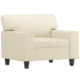 vidaXL Sessel Creme 60 cm Kunstleder