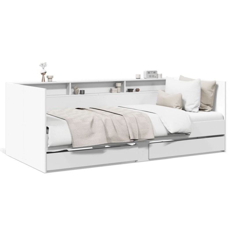 vidaXL Tagesbett mit Schubladen Weiß 75x190 cm Holzwerkstoff