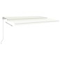Automatische Markise mit LED & Windsensor 5x3,5 m Cremeweiß Automatische Markise mit LED & Windsensor 5x3,5 m Cremeweiß
