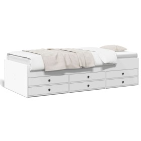 vidaXL Tagesbett mit Schubladen Weiß 75x190 cm Holzwerkstoff