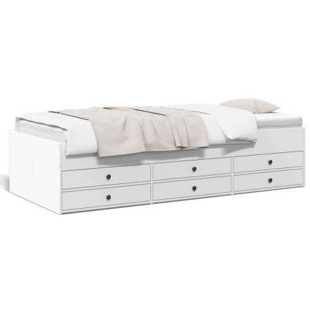 vidaXL Tagesbett mit Schubladen Weiß 75x190 cm Holzwerkstoff