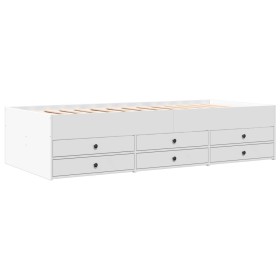 vidaXL Tagesbett mit Schubladen Weiß 75x190 cm Holzwerkstoff