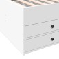 vidaXL Tagesbett mit Schubladen Weiß 75x190 cm Holzwerkstoff vidaXL Tagesbett mit Schubladen Weiß 75x190 cm Holzwerkstoff