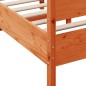 vidaXL Massivholzbett ohne Matratze Wachsbraun 140x190 cm Kiefernholz vidaXL Massivholzbett ohne Matratze Wachsbraun 140x190 cm Kiefernholz