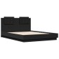 vidaXL Bettgestell mit Kopfteil Schwarz 120x190 cm Holzwerkstoff vidaXL Bettgestell mit Kopfteil Schwarz 120x190 cm Holzwerkstoff