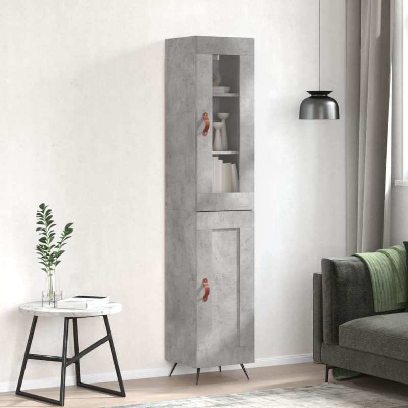 Highboard Betongrau 34,5x34x180 cm Holzwerkstoff Highboard Betongrau 34,5x34x180 cm Holzwerkstoff